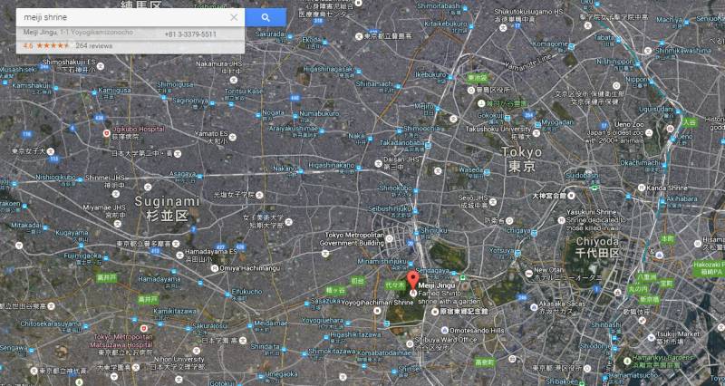 Meiji Jingu Tokyo Google Maps