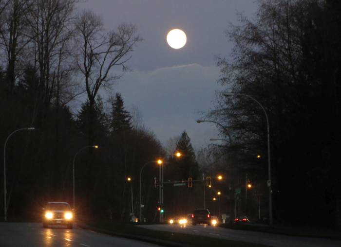 full moon over Burnaby BC