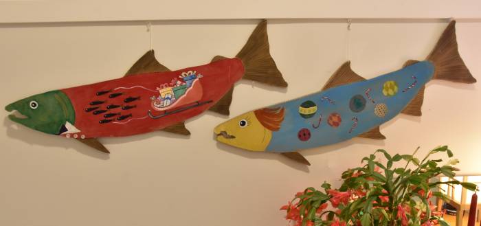 Christmas Salmon art