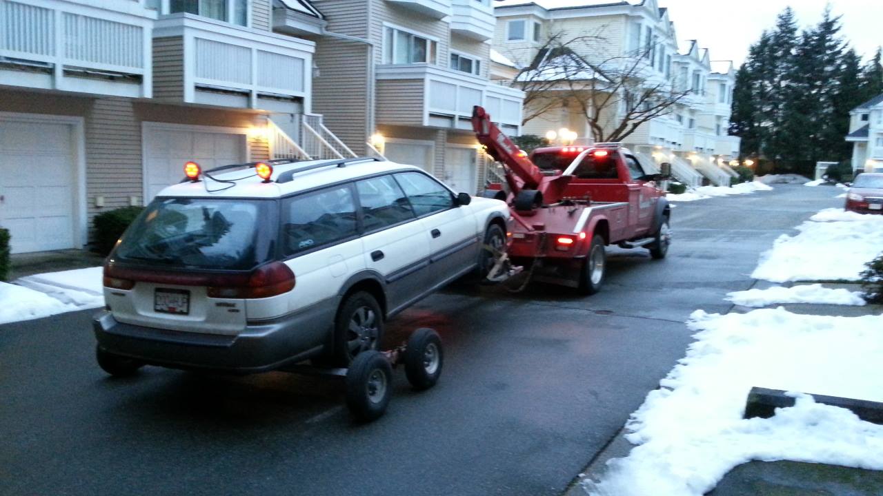 98 Outback towed away