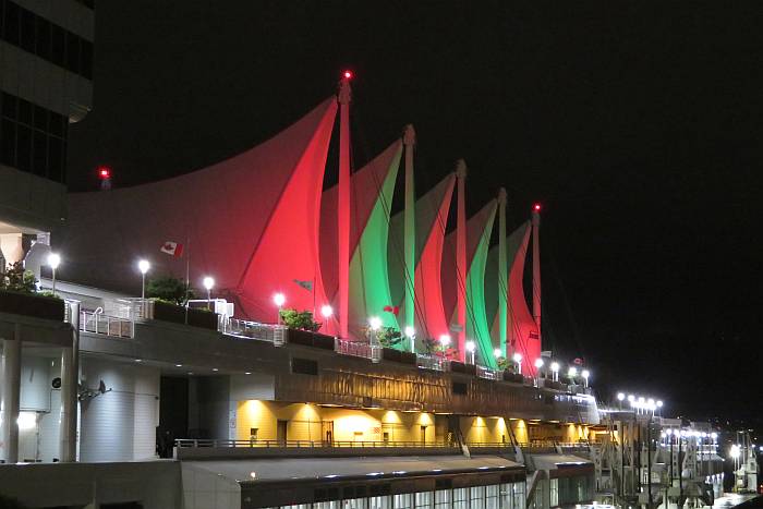 canada place christmas colors