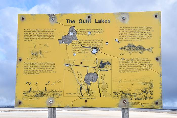 quill lakes info sign yellowhead highway saskatchewan