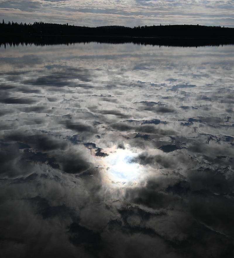 clouds reflected in Lac le Jeune BC